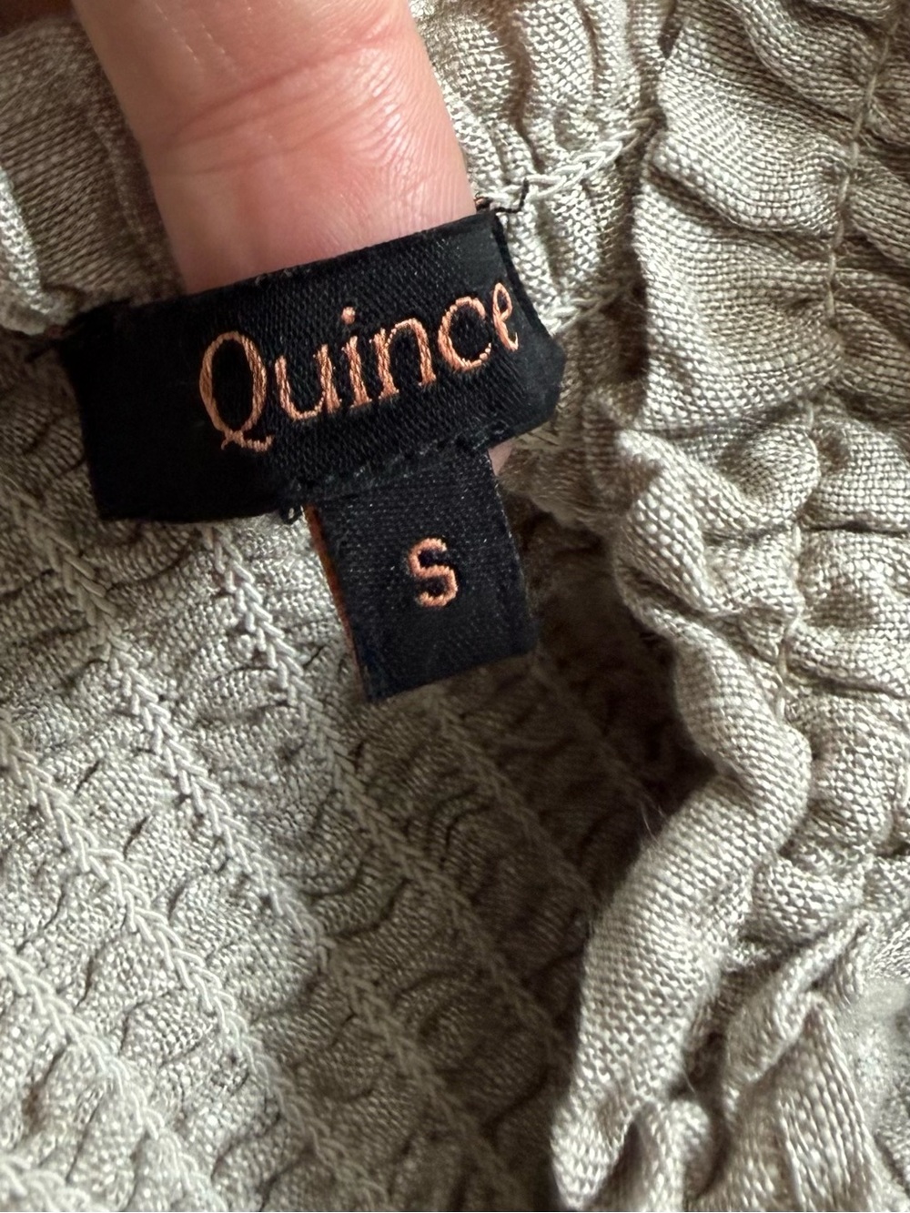 Quince 100% European Linen Smocked Midi Dress size S Small NWOT - Picture 10 of 12